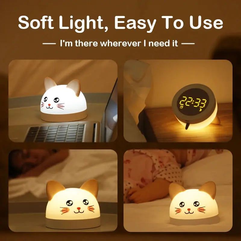 Réveil veilleuse lumineux nomade