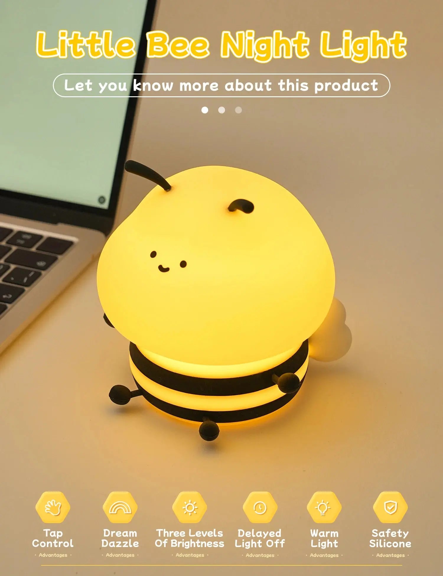 Veilleuse abeille pour bébé