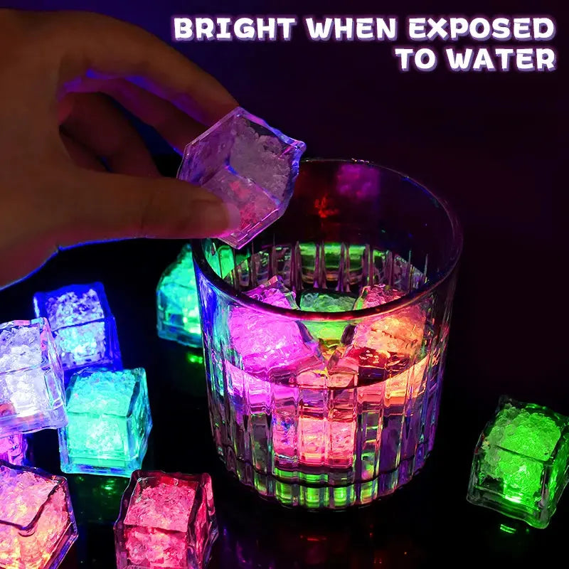 Veilleuse cube glace pour verre 