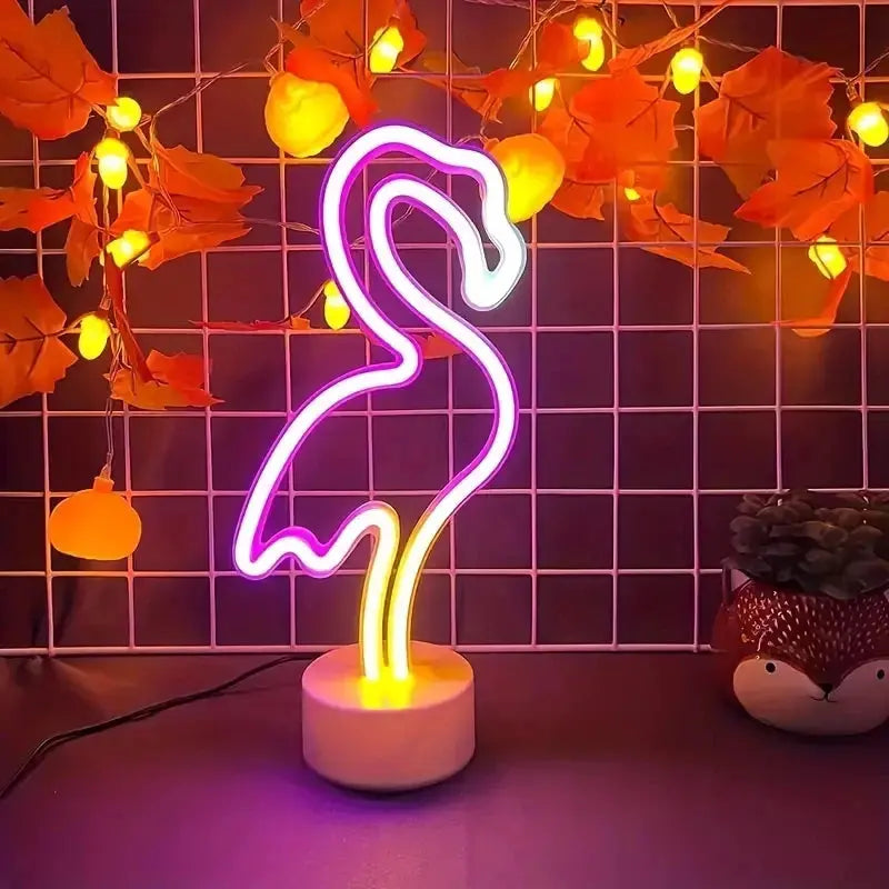 Veilleuse flamant rose bébé