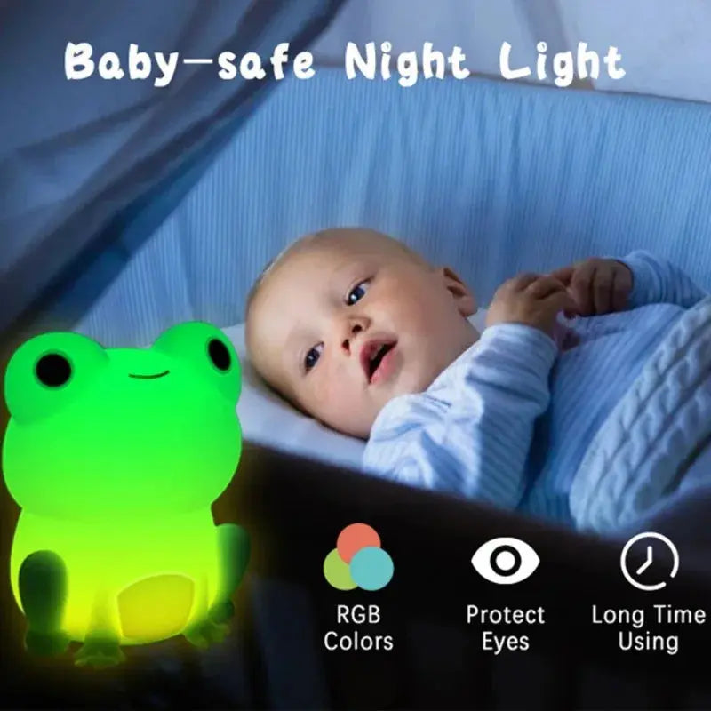 Veilleuse grenouille bébé