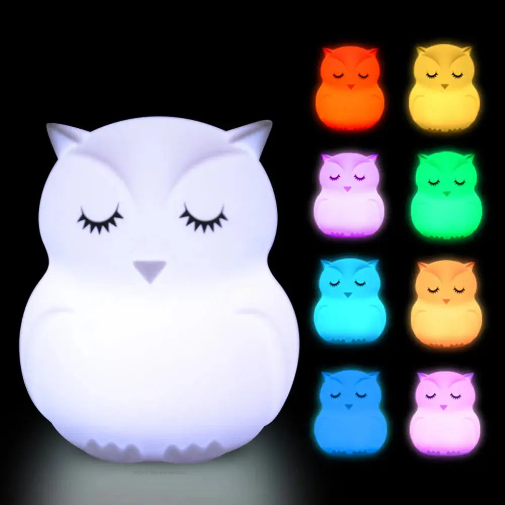 Veilleuse hibou blanc