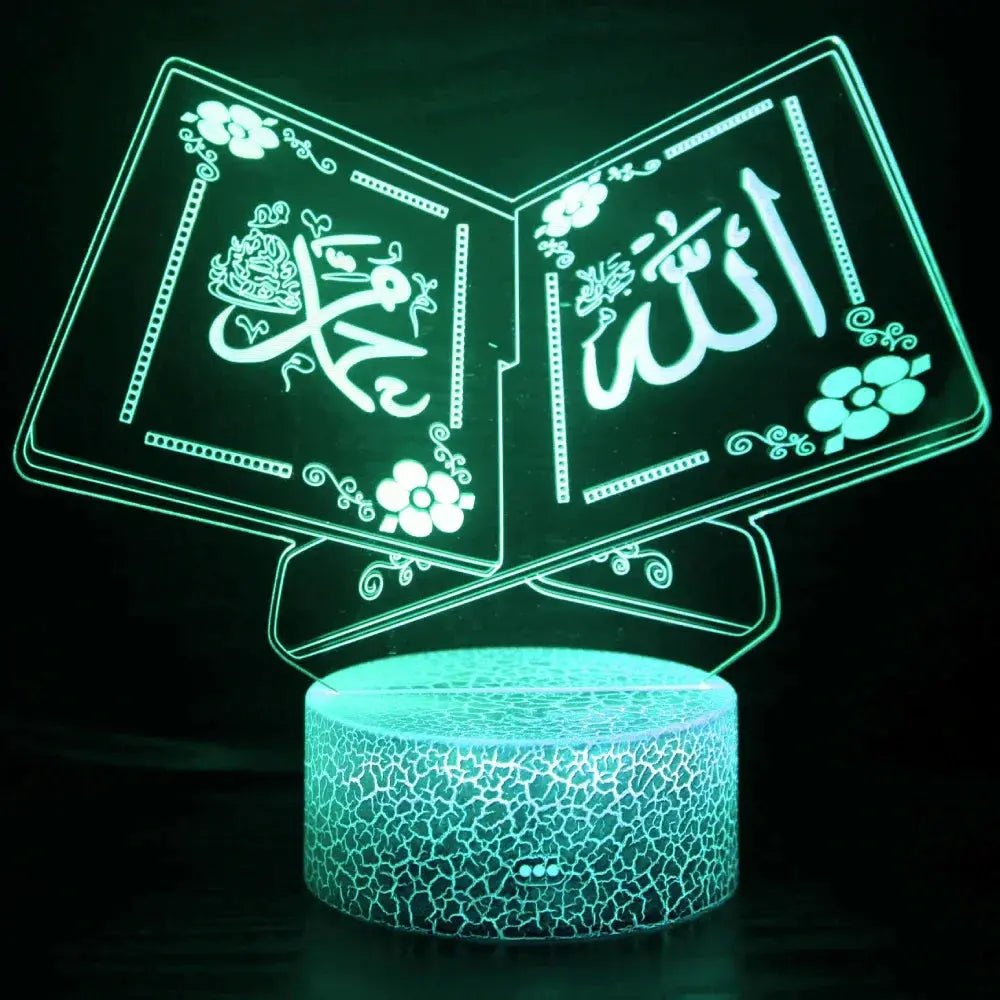 Veilleuse islamique bleu