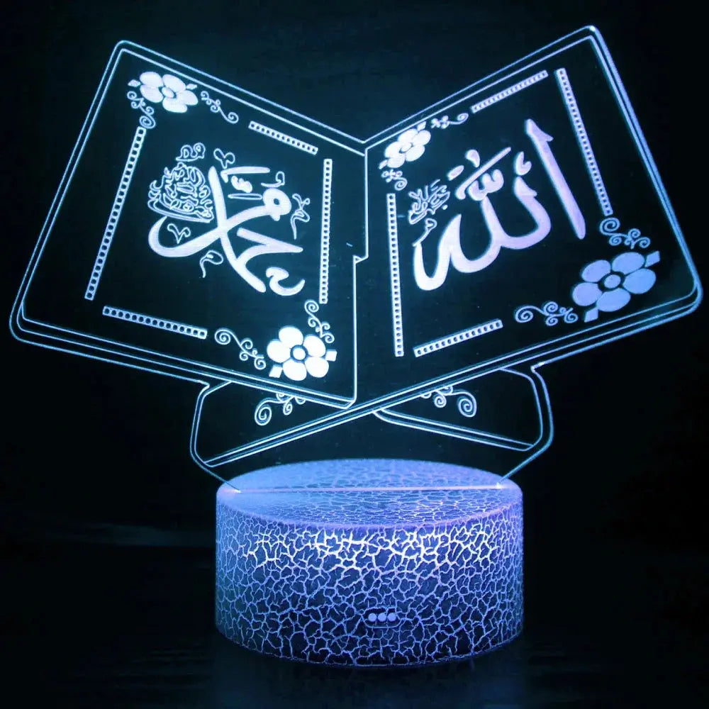 Veilleuse islamique bleu