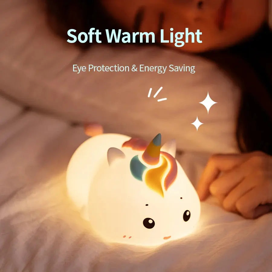Veilleuse licorne avec éclairage