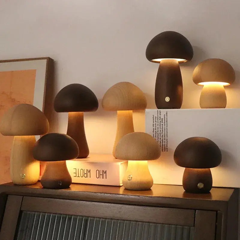 Veilleuse méduse en bois 