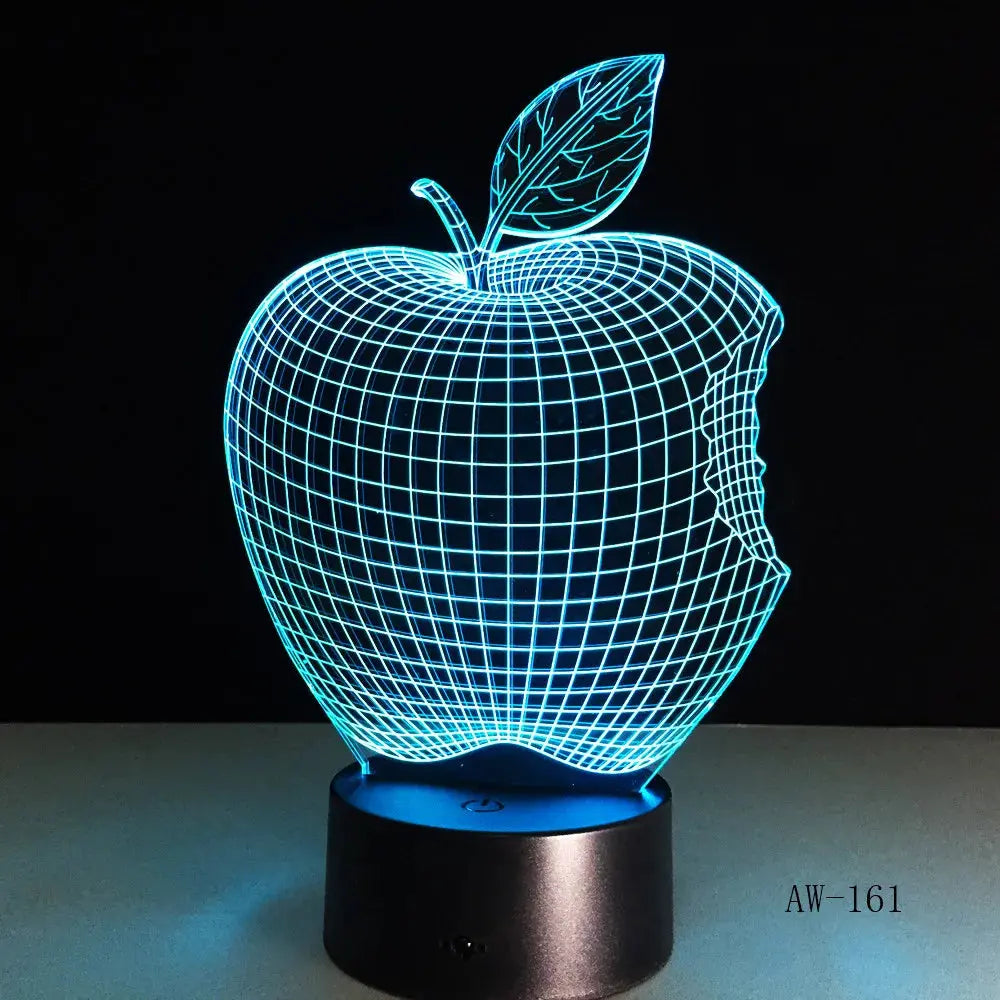 Veilleuse pomme bleu clair
