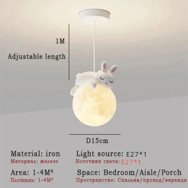 Veilleuse suspendue lapin