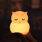 belle Veilleuse hibou blanc